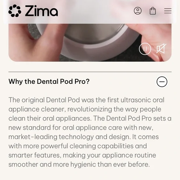 White Zima Dental Pod Pro Ultrasonic Cleaner & 12+ Zima Cleaning Tablets - Picture 7 of 7